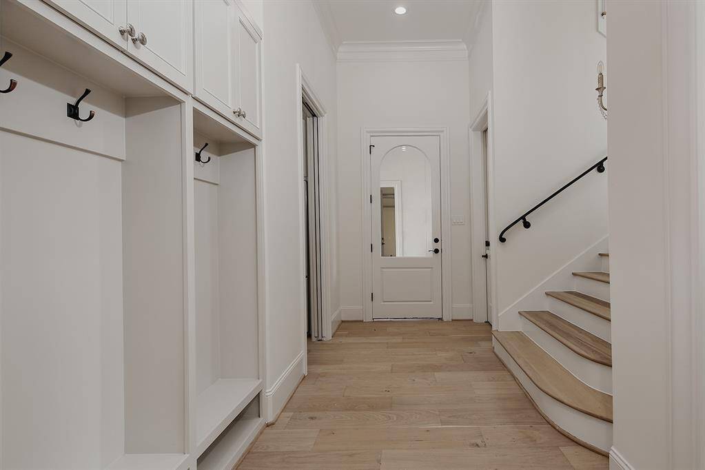 Mud room added by the garage ensures everything can be put away neatly upon your arrival.