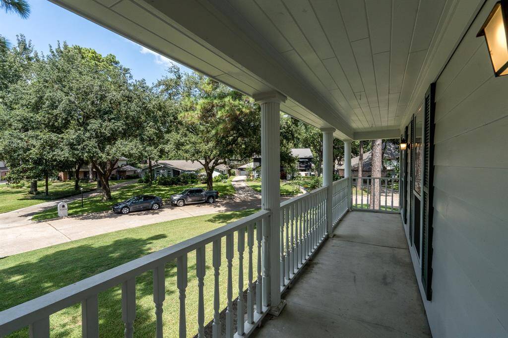 Primary bedroom has access to the walk-out veranda.