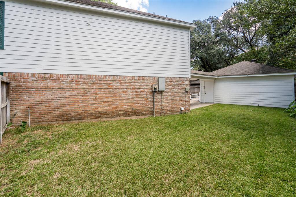 Siding is brick and Hardiplank for low maintenance upkeep.