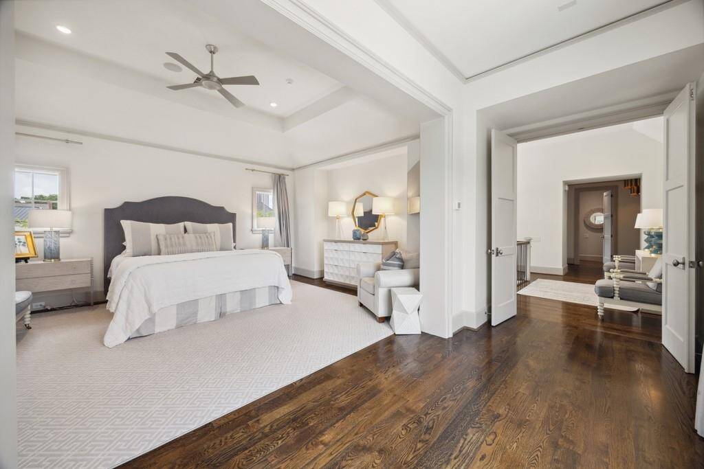 Another view of the primary suite leading to to the landing area.