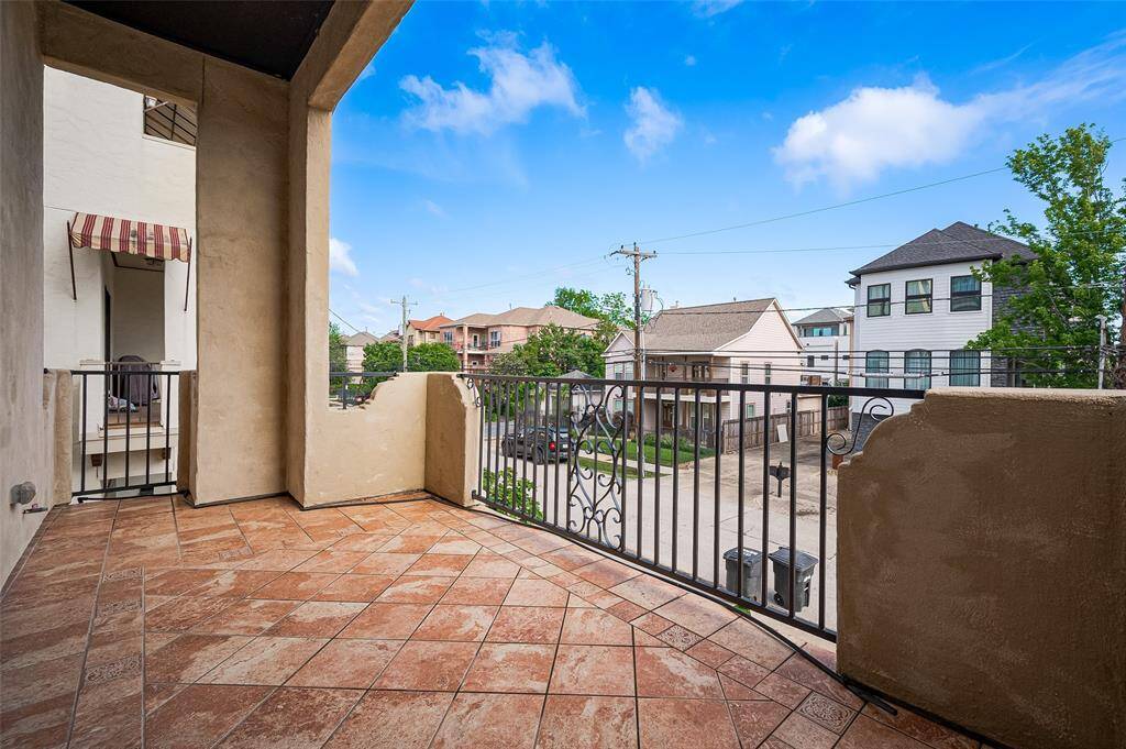 Another view of balcony off living room