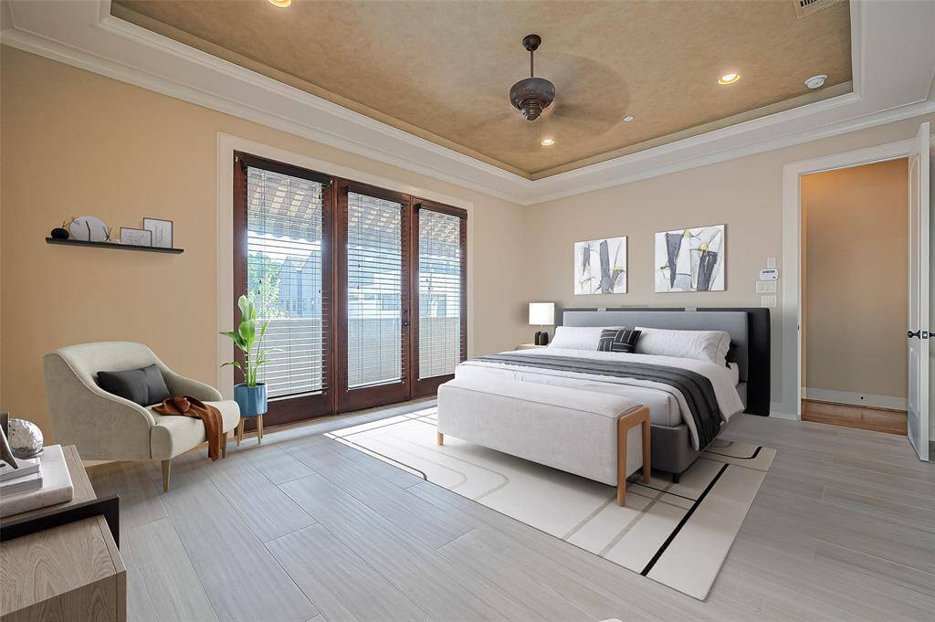 Primary bedroom virtually staged