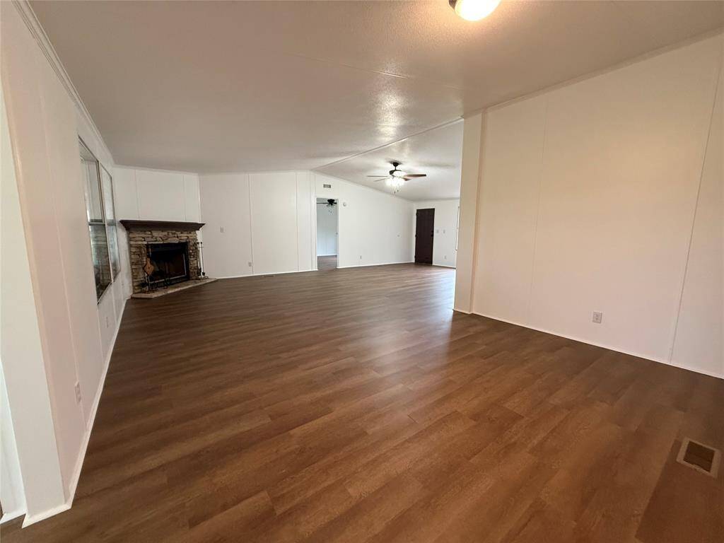 Left view towards fireplace