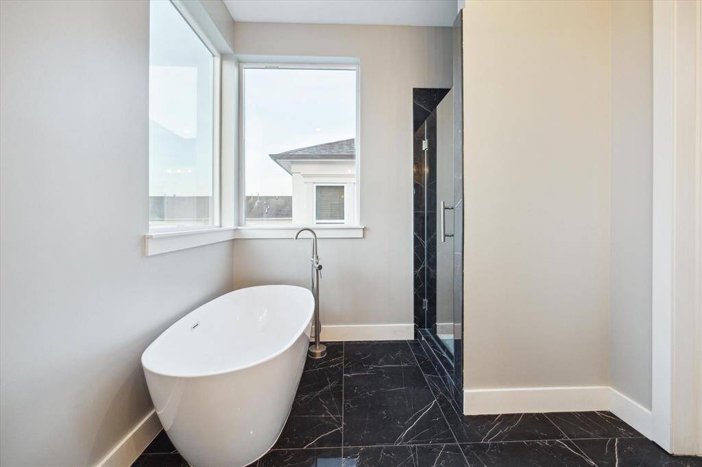 Lots of natural light in the primary bath
