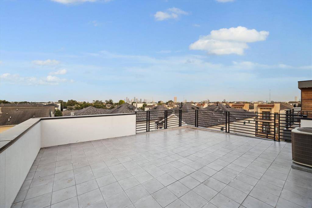 Astounding views of downtown and the galleria from the rooftop terrace