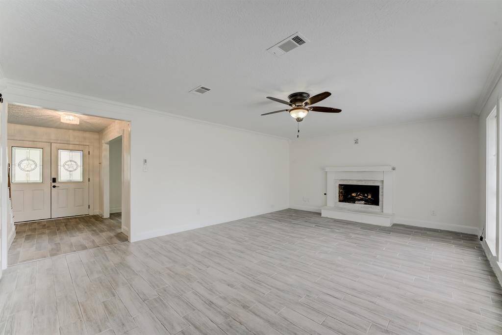 Spacious living room...w/fireplace....
