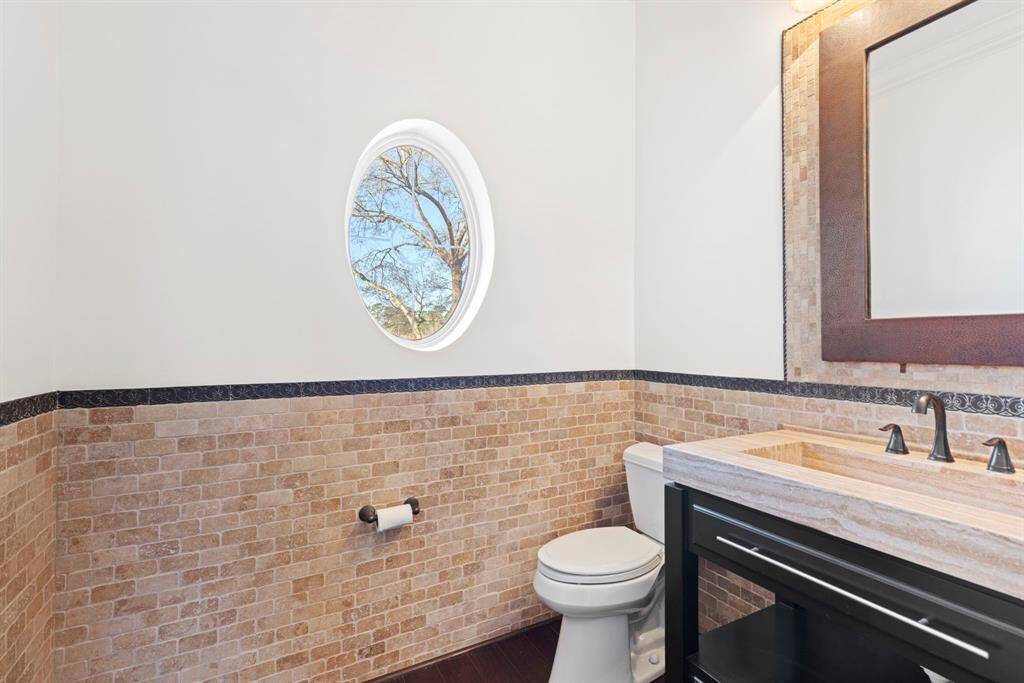 A well appointed second floor half bath makes entertaining a breeze.