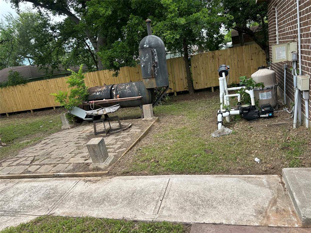side of backyard