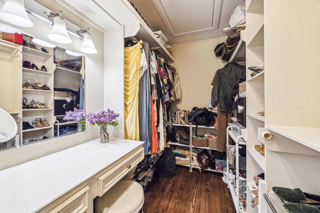 One of three closets in the Primary bedroom.