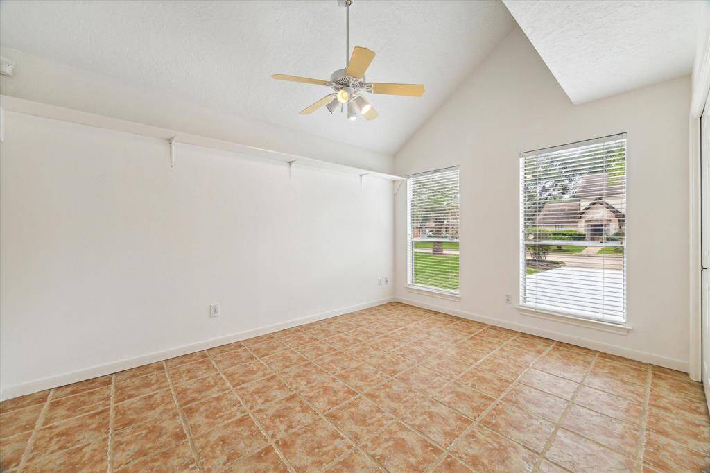 flex room with small loft above is adjacent to the primary bedroom and can be used as a study/office, game room, lounge, etc.