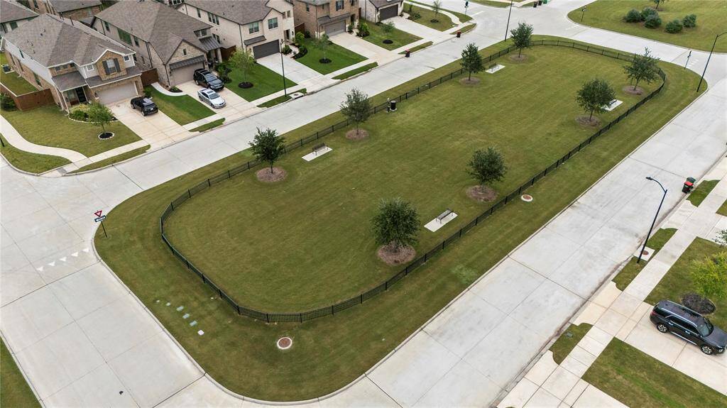 Aerial shot within the community.