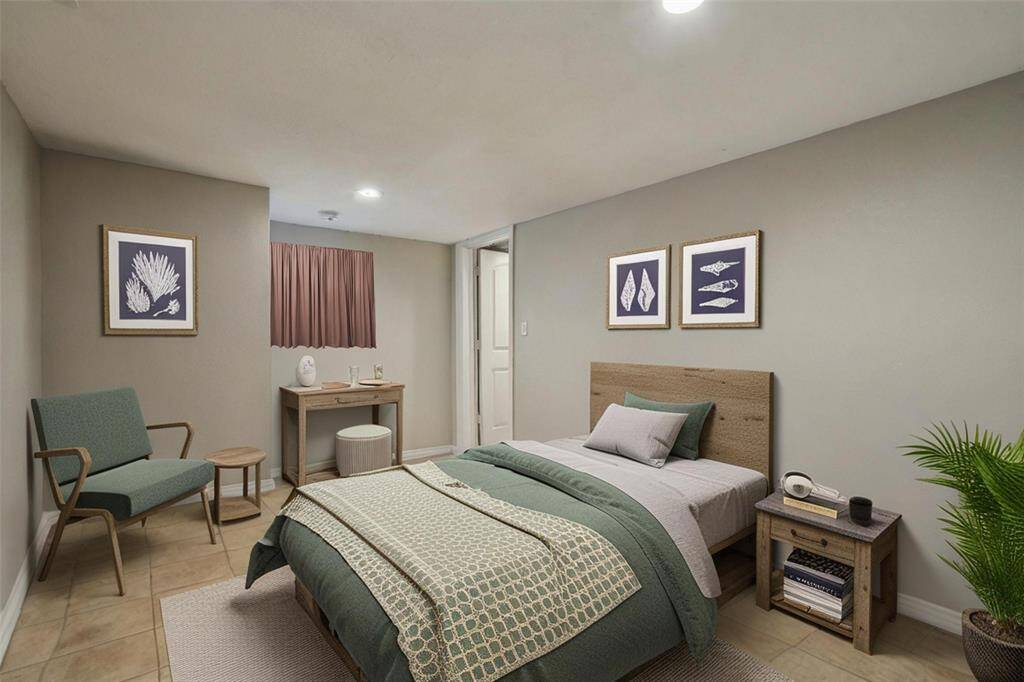 One of the unit 4 bedrooms. [virtually staged]
