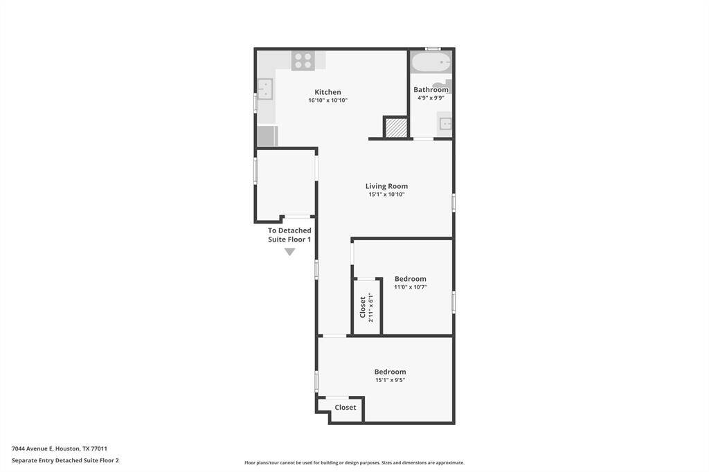 Back building floor map, floor 2