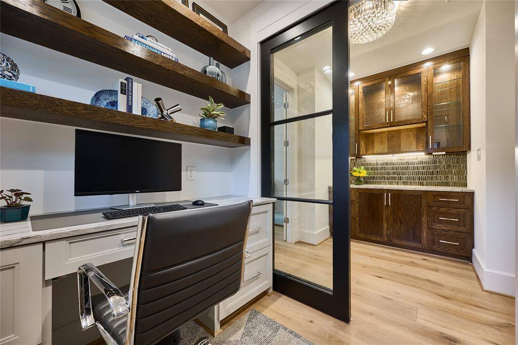 Additional view of the private office and versatile storage area located off the primary bedroom—ideal for a quiet workspace or personalized retreat.