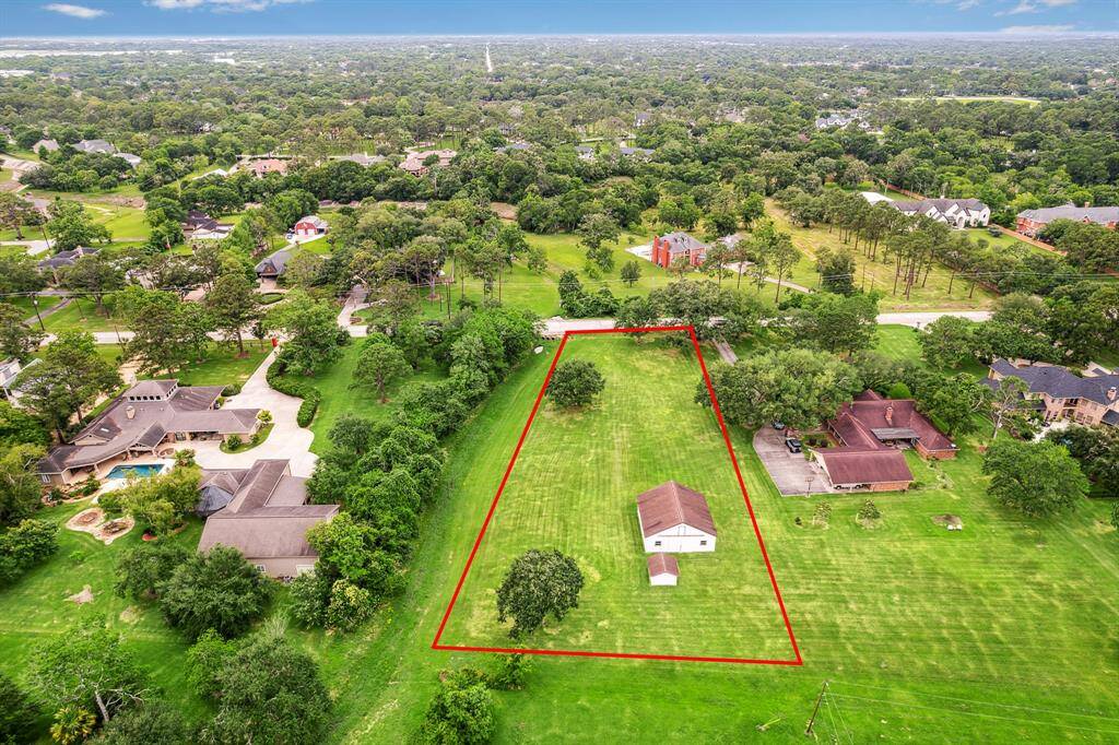 Aerial view from the back of the property