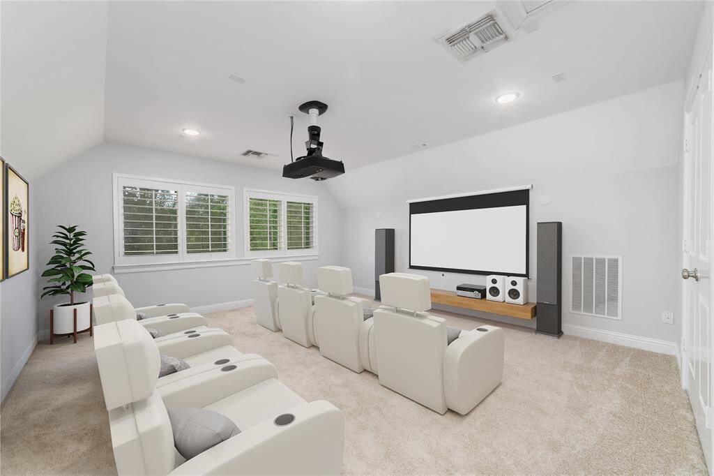 *Virtual Staging*This is a media room and can be converted into an extra 4th bedroom. Prewired for speakers and electrical wires are installed to