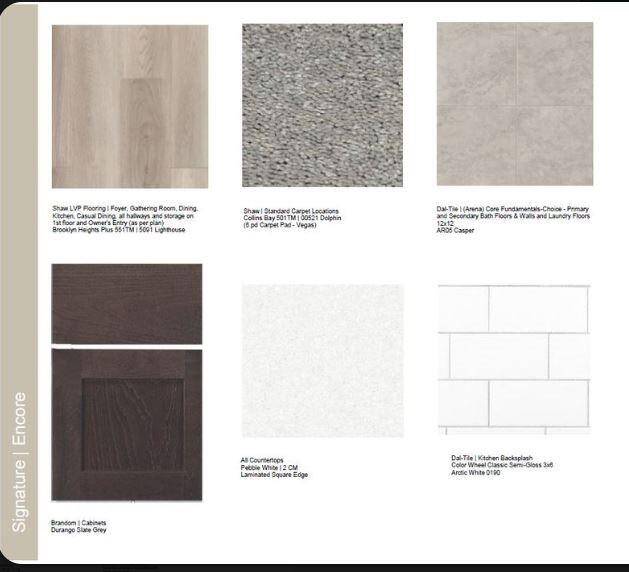 Design Selections. Home is under construction and selections are subject to change.