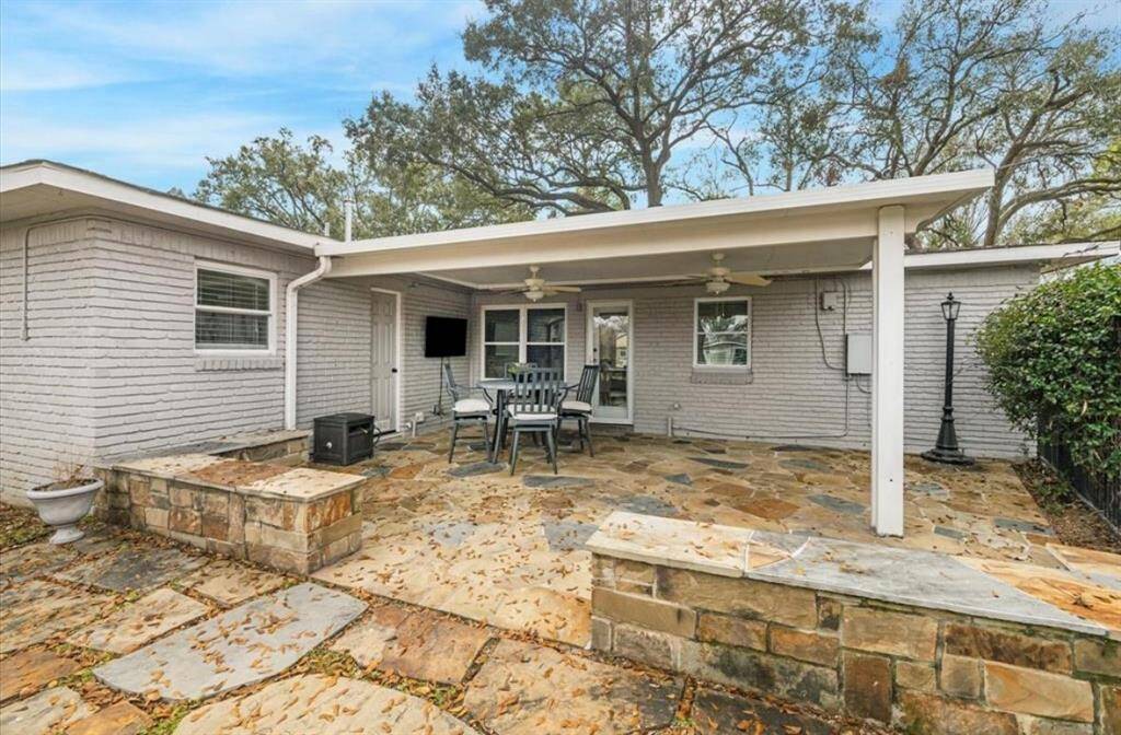 Covered patio backyard