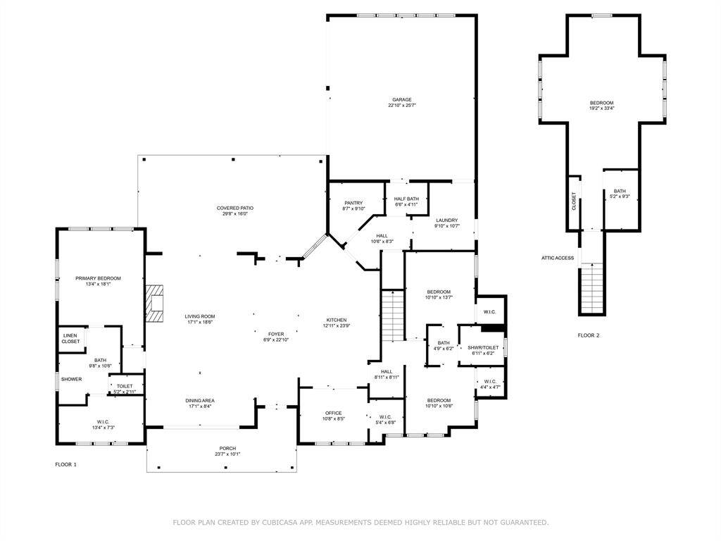 Floor Plan of both the upstairs and downstairs.