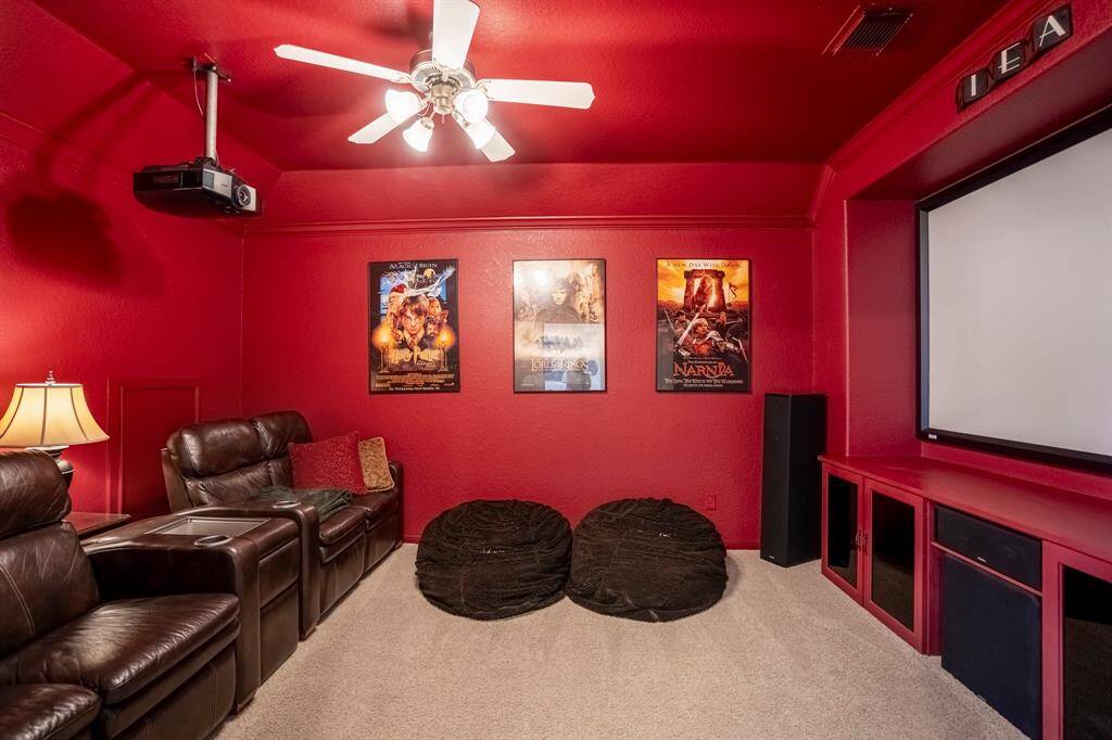 A high functioning media room offers all you could need to enjoy your movies and TV Shows.