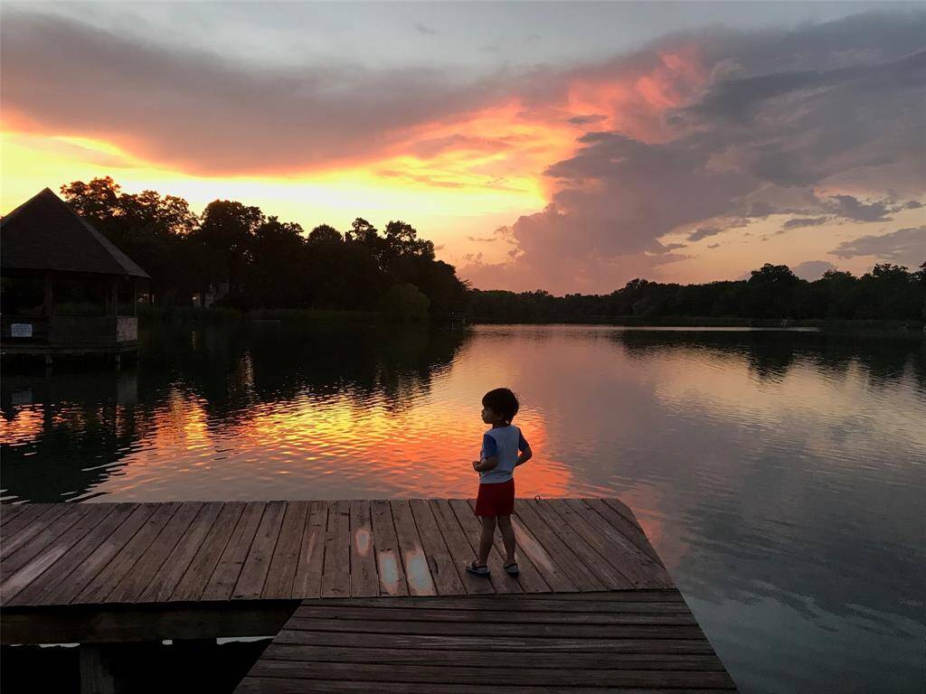 Sunset at the Lake Olympia Marina docks