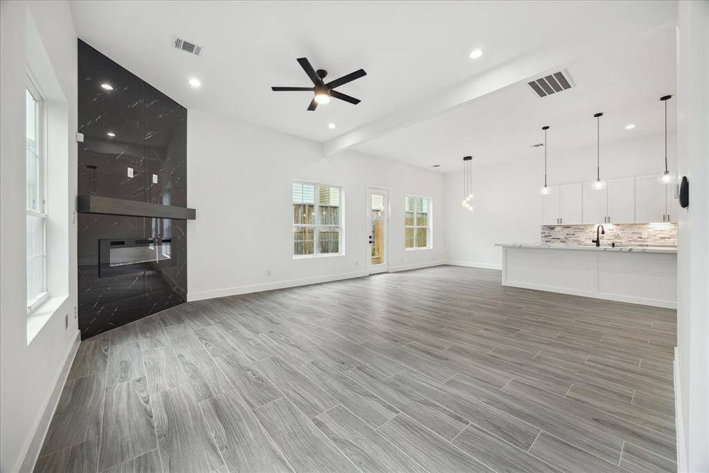 The space is massive with an open plan for dining, living and kitchen