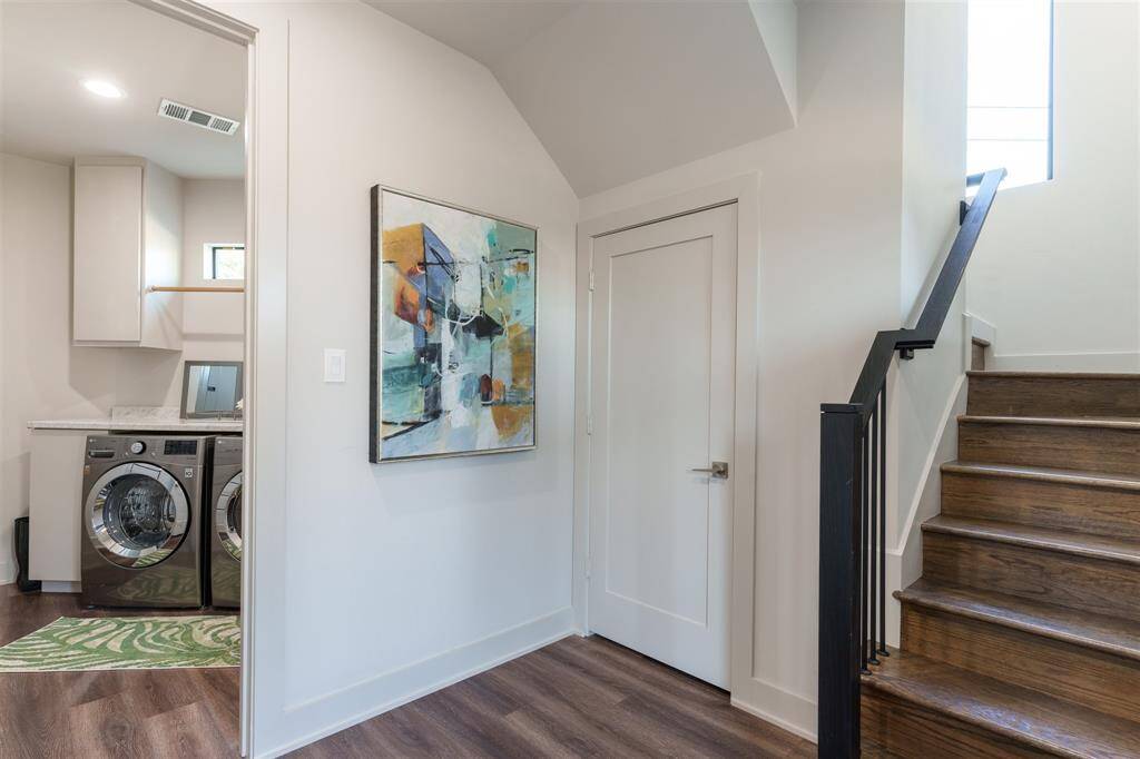 Laundry on First floor, Garage entry to your left