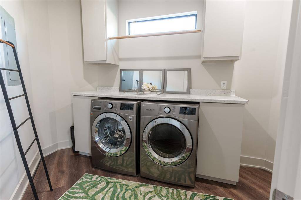 On-site built Cabinetry featuring Soft Close and Countertop perfect for folding