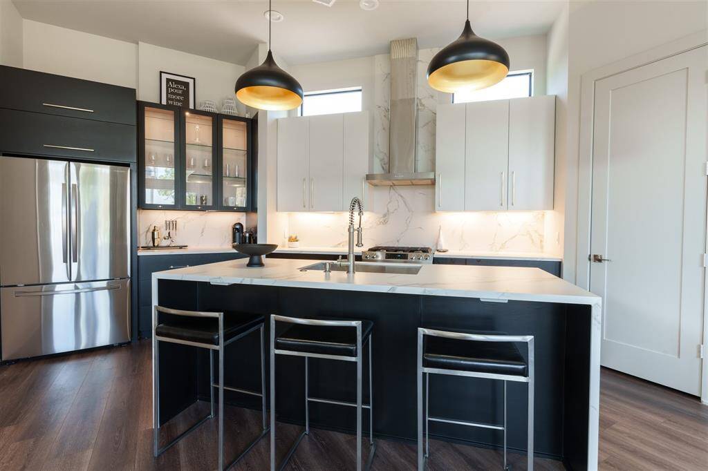 Custom On site Built Cabinetry. With Spaces for pots/Pans/ Cutting boards and small appliances