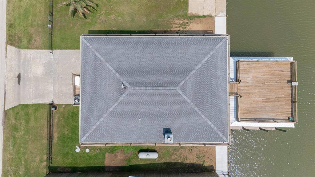 The property line extends to the middle of the canal.