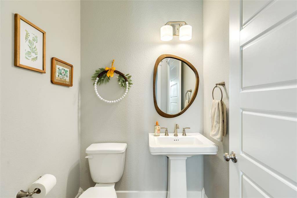 First level half bath.