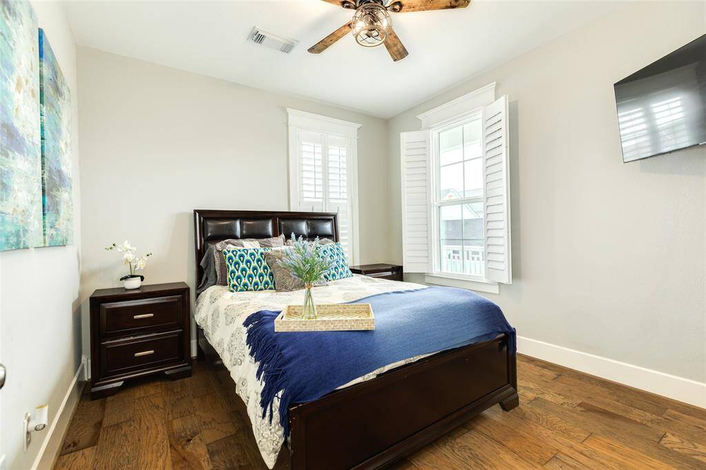 North East bedroom with sunrise views.