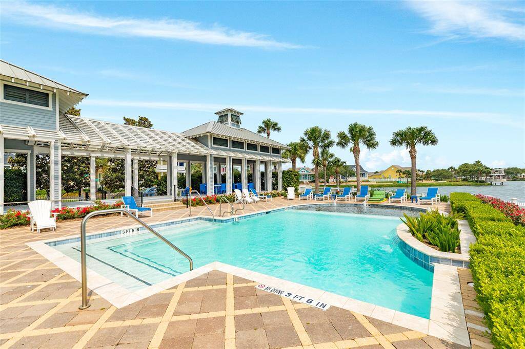 Community Pool with covered space for entertaining.