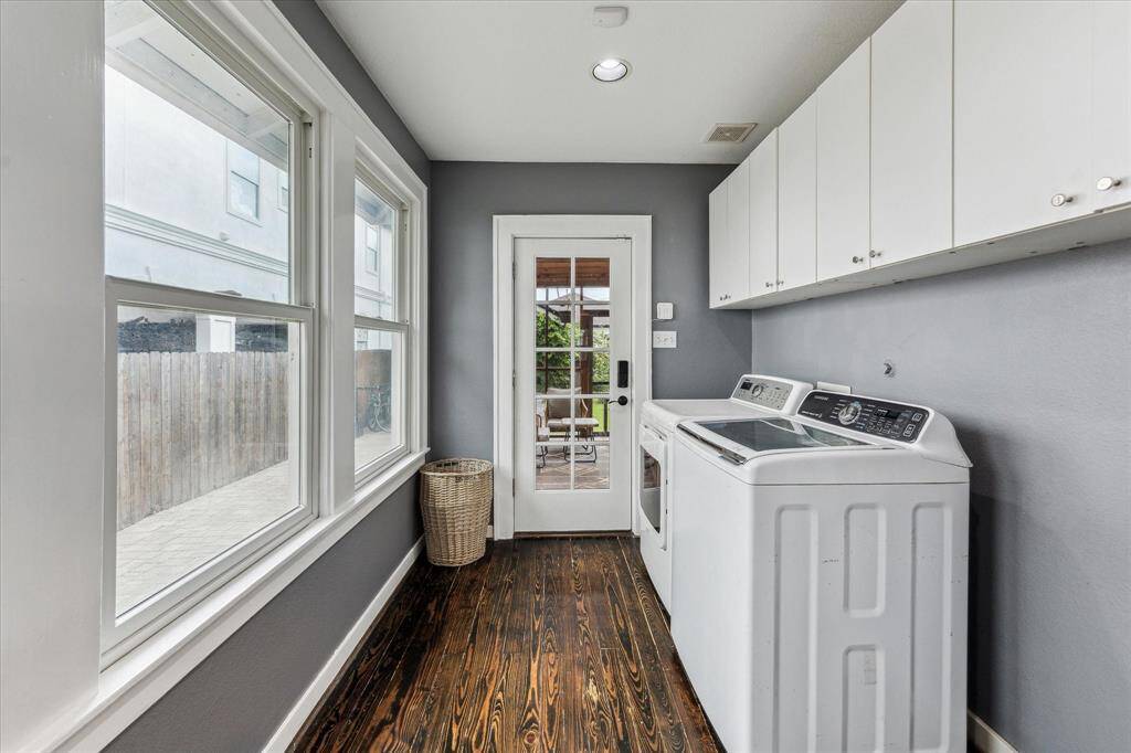 Spacious utility room with storage.