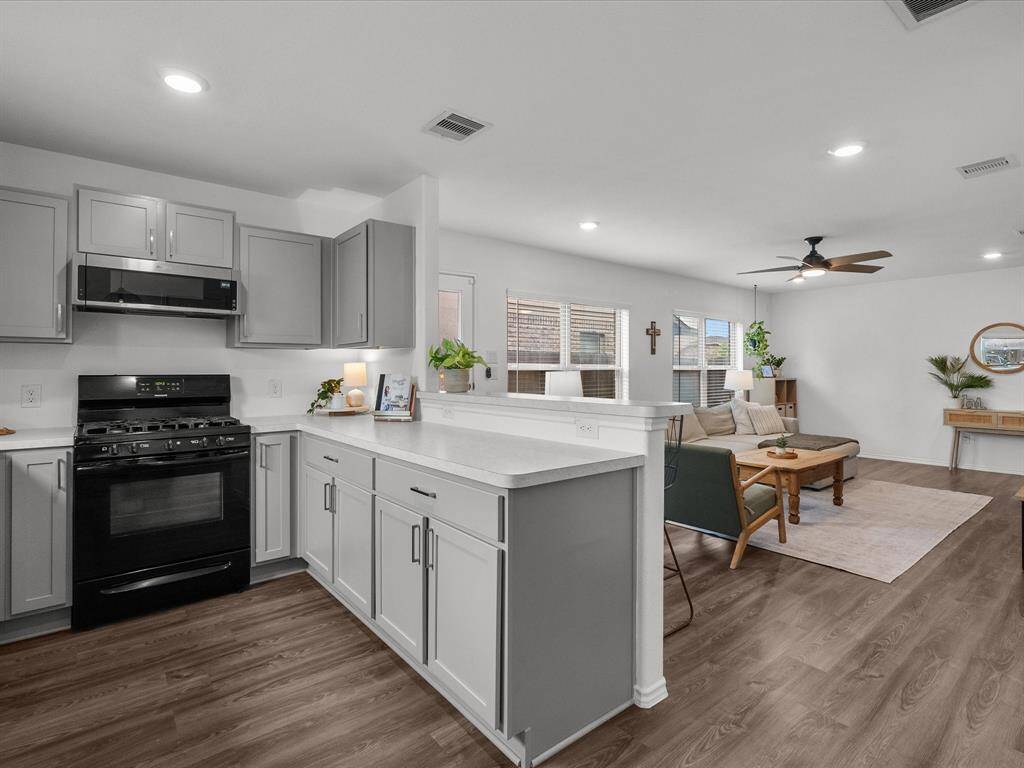 Open concept living/dining/kitchen