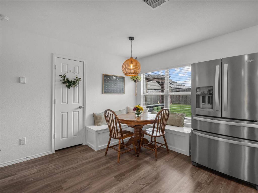 Dining area with storage!