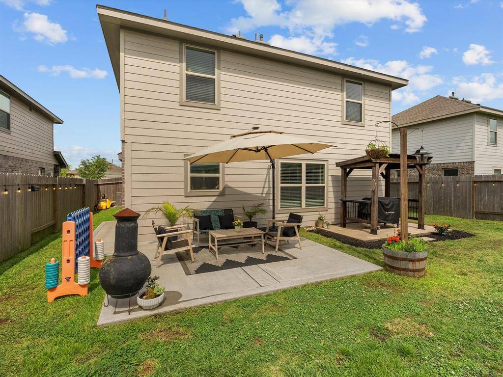 Extended patio and Covered BBQ pit deck