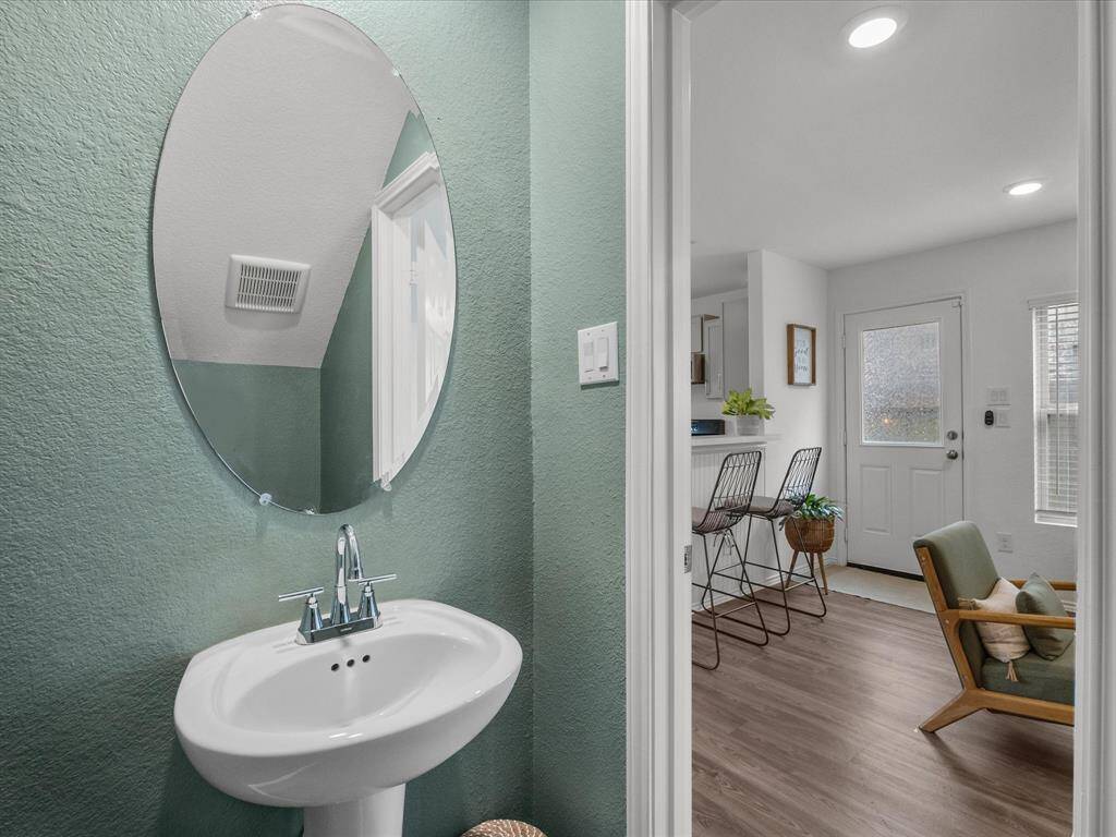 Half bath under the stairs