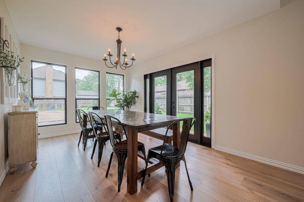 Spacious dining room provides plenty of space for large or small gatherings.