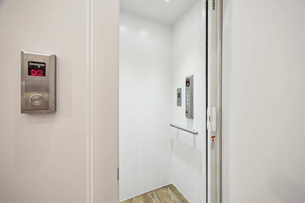 Elevator is installed with access to all four floors.
