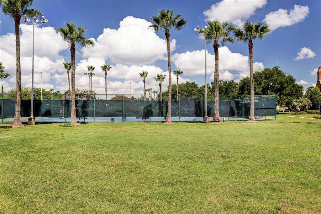 The community also features well-maintained tennis courts, great for enjoying a game or staying active.