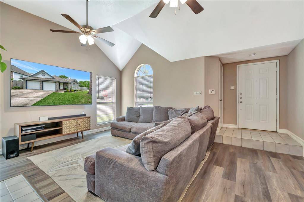 Front entryway leads in to a bright, welcoming living space.