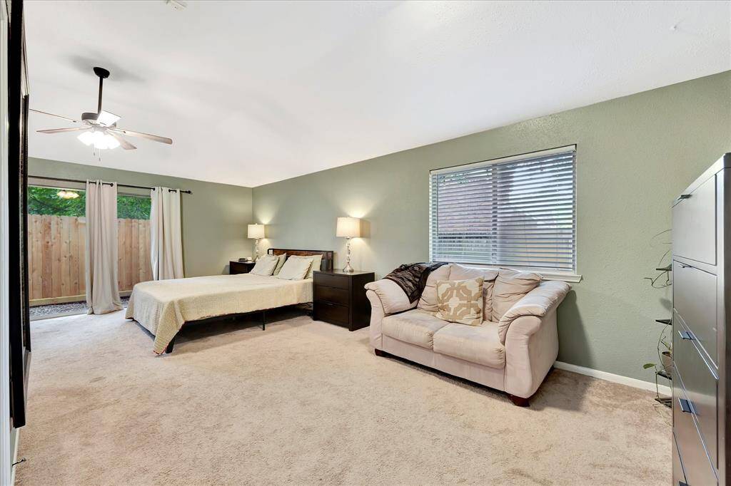 Sitting area could make perfect nursery or office.