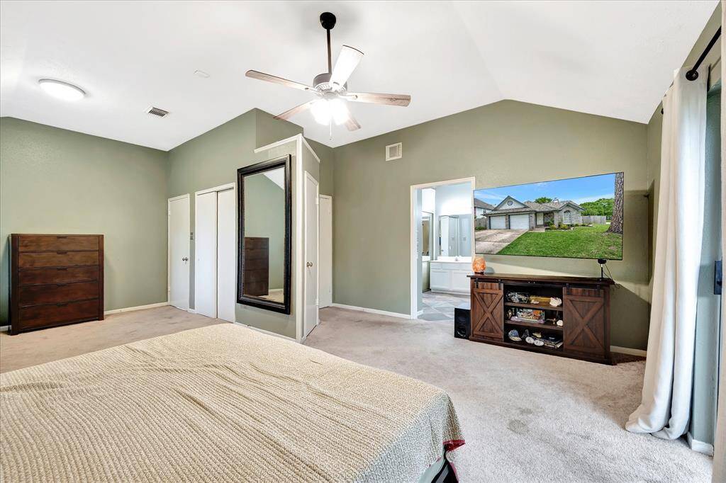 Two closets in primary, plus a huge walk-in closet in the ensuite bathroom.