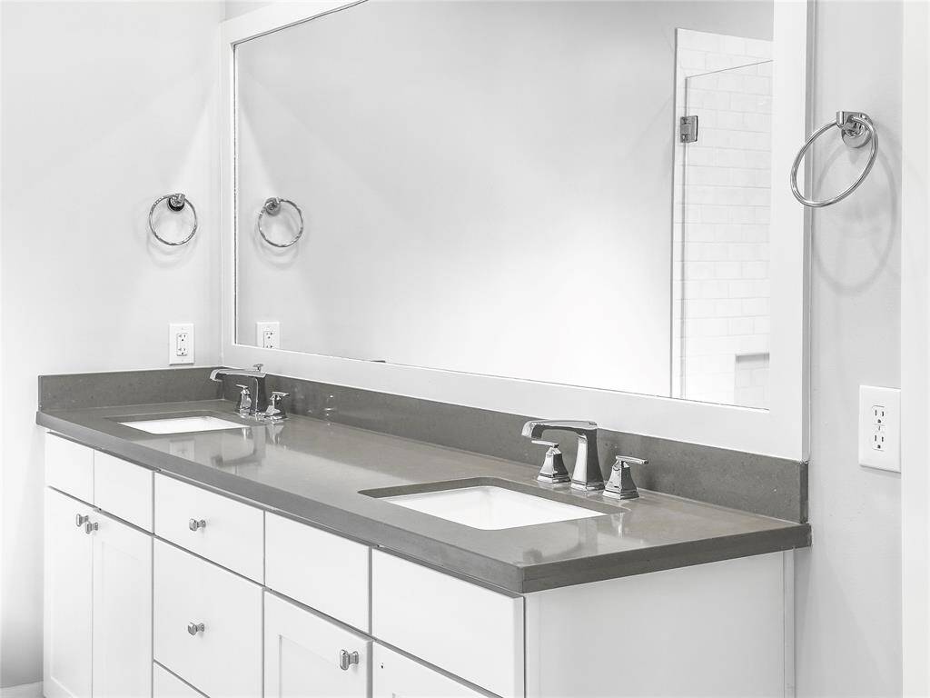 Primary bathroom with double sinks