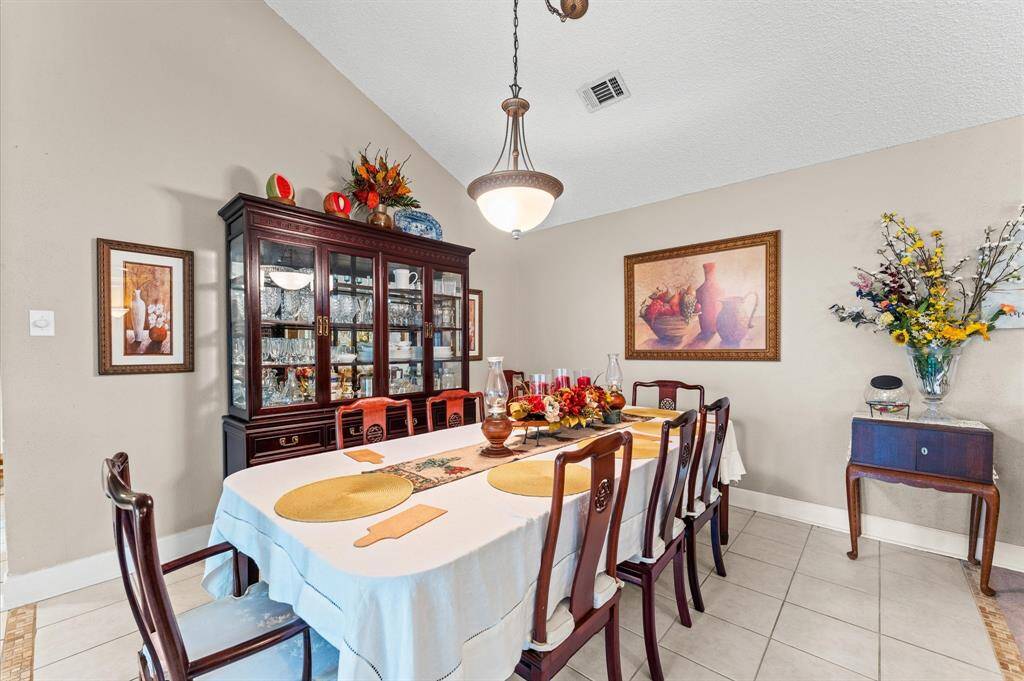 Oversized Dining Room with High Ceilings