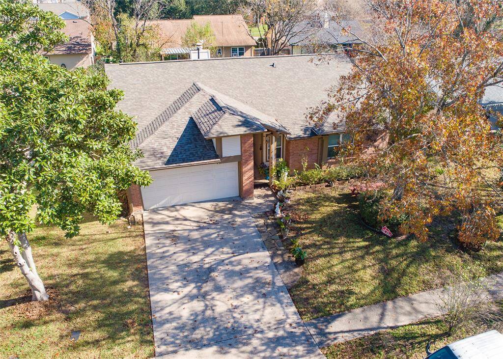 Aerial shot of the home