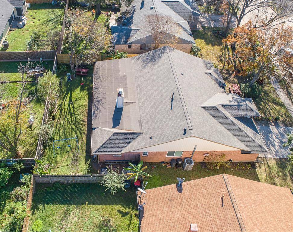 Aerial shot of the home
