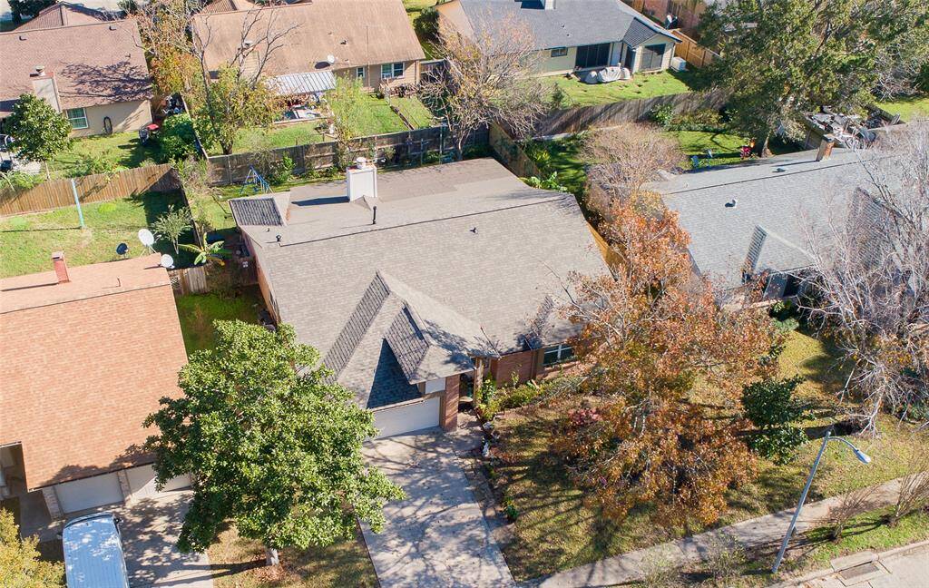 Aerial shot of the home