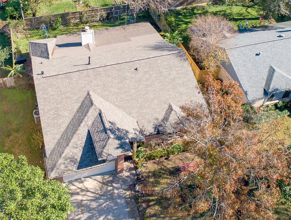 Aerial shot of the home
